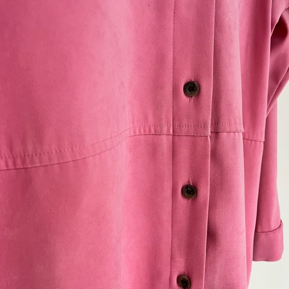 Vintage 80’s ~ Crazy Horse ~ Liz Claiborne Faux Suede Feel Pink Shacket ~ Medium - Picture 4 of 8